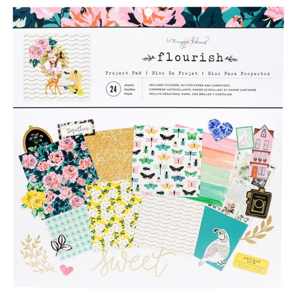 Bloc de Papel Decorativo 12"x12" - Flourish