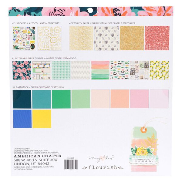 Bloc de Papel Decorativo 12"x12" - Flourish - Imagen 2