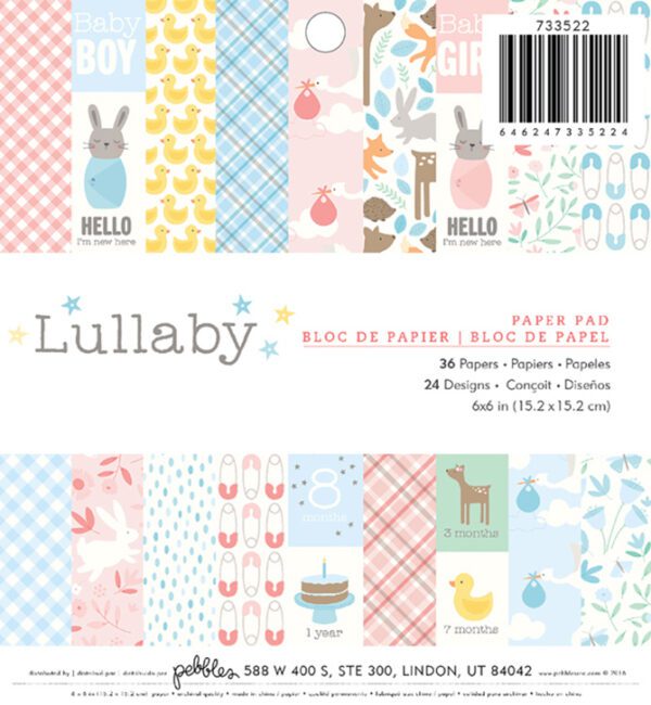 Bloc de Papel Decorativo 6"x6" - Lullaby